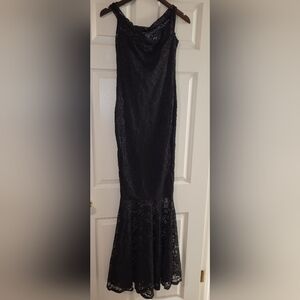 Women's Clothes * Black Lace Formal Dress * Long * GOTHIC * size Small *